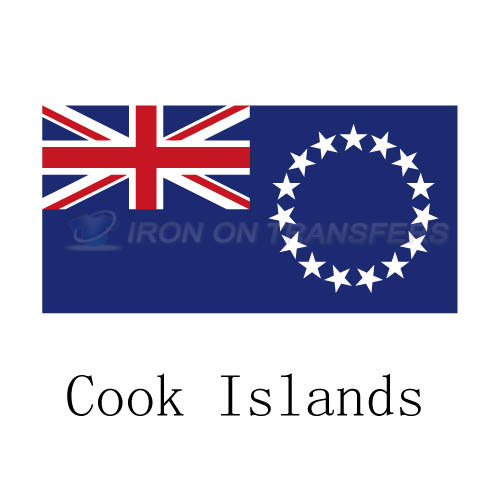 Cook Islands flag Iron-on Stickers (Heat Transfers)NO.1851